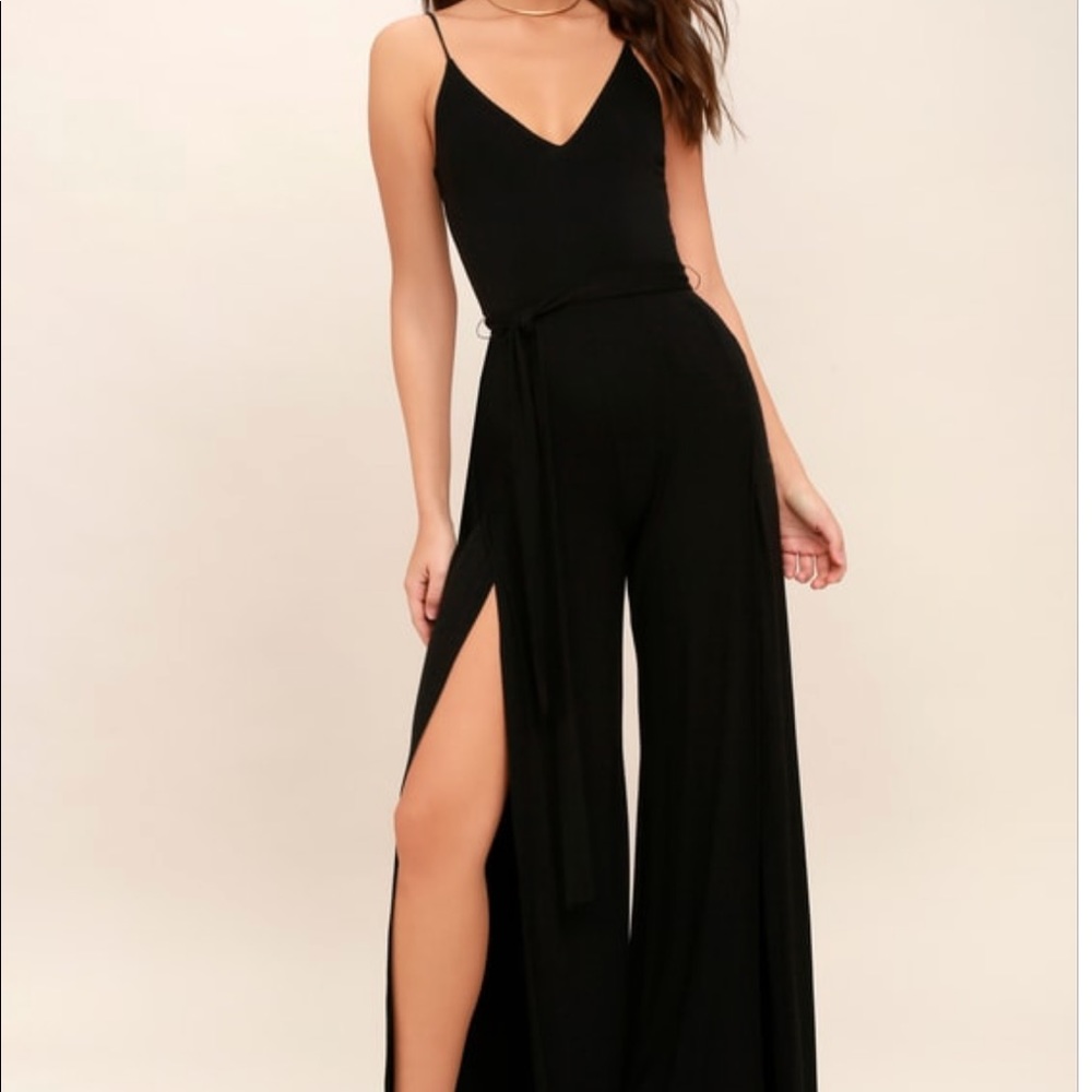 Lulu’s just breathe black jumpsuit